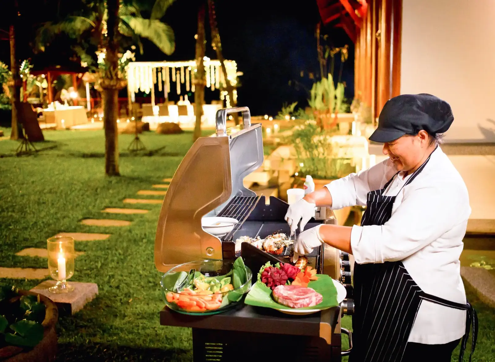 Private chef BBQ on the lawn